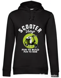 Hanorac dama cu gluga SCOOTER VINTAGE Negru