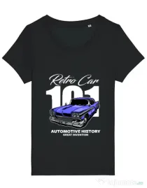 Tricou STANLEY STELLA dama RETRO CAR 101 Negru