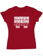 Tricou personalizat dama Board Games Addict Rosu