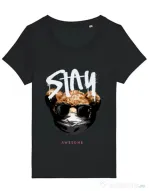 Tricou STANLEY STELLA dama Stay awesome Negru
