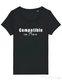 Tricou STANLEY STELLA dama IQ tricou cu mesaj | CreativeSheep Negru