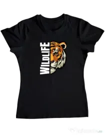 Tricou personalizat dama WildLife (dark) Negru