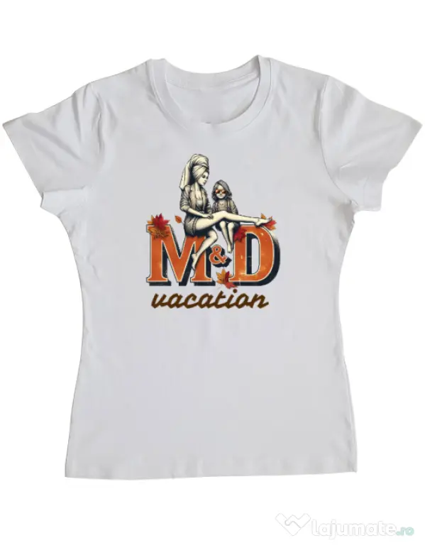 Tricou personalizat dama M&D 22 Alb