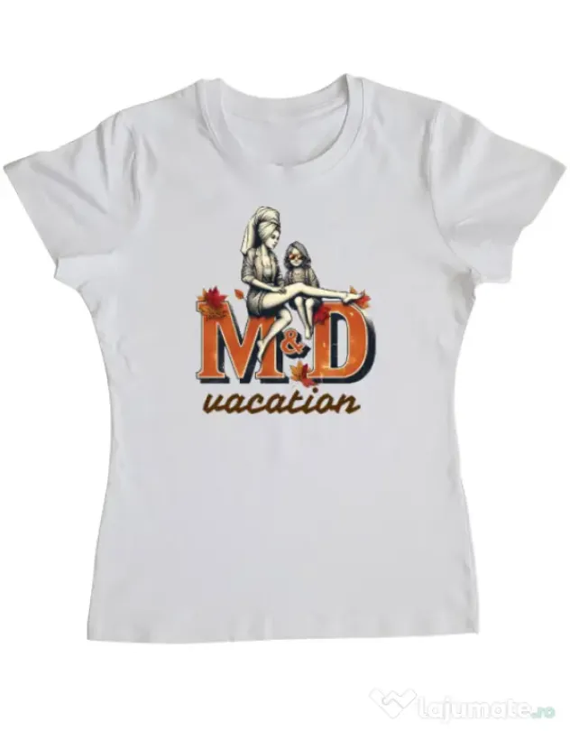 Tricou personalizat dama M&D 22 Alb
