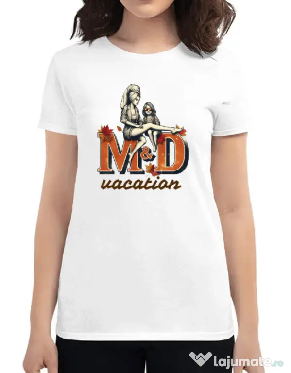 Tricou personalizat dama M&D 22 Alb