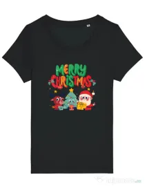 Tricou STANLEY STELLA dama Hei, prietenii mei de Crăciun! Negru
