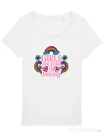 Tricou STANLEY STELLA dama Girls are born in ianuary 2 Alb
