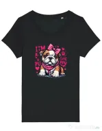 Tricou STANLEY STELLA dama CUTE PUPPY Negru