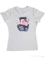Tricou personalizat dama happy place Alb