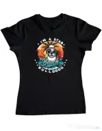 Tricou personalizat dama BULLDOG 12 Negru