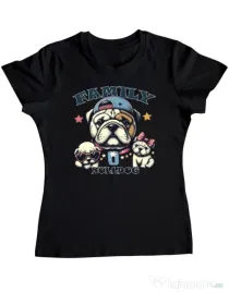 Tricou personalizat dama BULLDOG 16 Negru