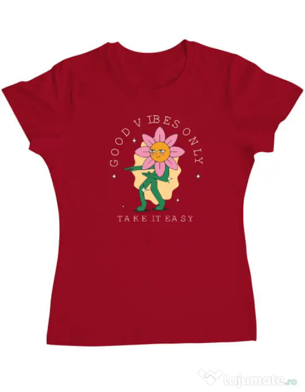 Tricou personalizat dama M&D 29 Rosu