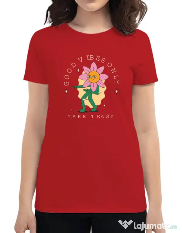 Tricou personalizat dama M&D 29 Rosu