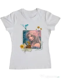 Tricou personalizat dama When the forest whispers Alb