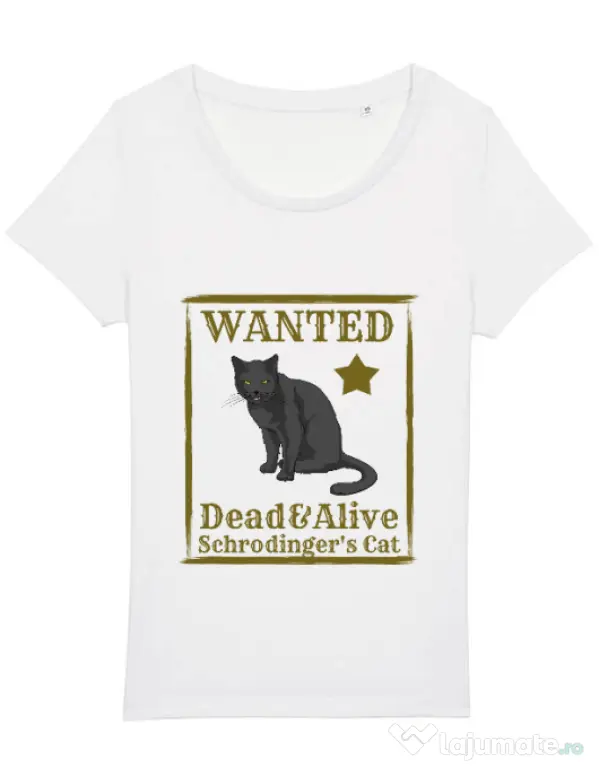 Tricou STANLEY STELLA dama Wanted cat Alb