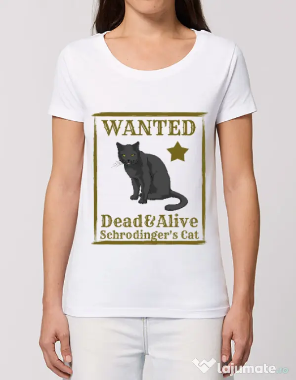 Tricou STANLEY STELLA dama Wanted cat Alb