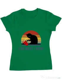 Tricou ADLER dama I do what i want Verde mediu