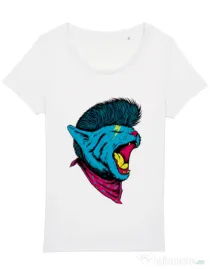 Tricou STANLEY STELLA dama Cat Punk Alb