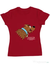 Tricou ADLER dama Monster is coming Rosu