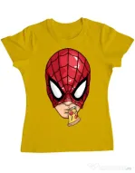 Tricou ADLER dama Spiderman pizza Galben