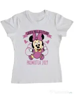 Tricou ADLER dama Absolvire Minnie Mouse Alb