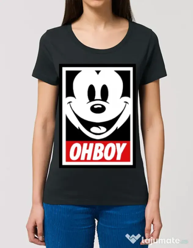 Tricou STANLEY STELLA dama Oh boy Negru