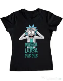 Tricou ADLER dama Wubba Lubba Dub Dub Negru