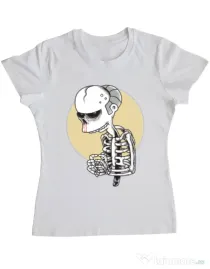 Tricou ADLER dama Death of Grandfather Alb