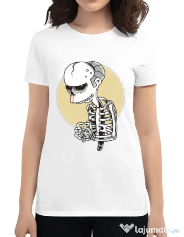 Tricou ADLER dama Death of Grandfather Alb
