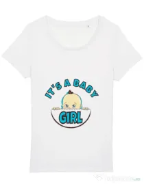 Tricou STANLEY STELLA dama It’s a baby girl Alb