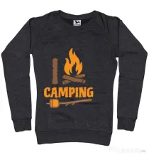 Bluza ADLER dama I love Camping Negru melanj
