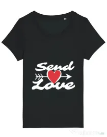 Tricou STANLEY STELLA dama Send love Negru