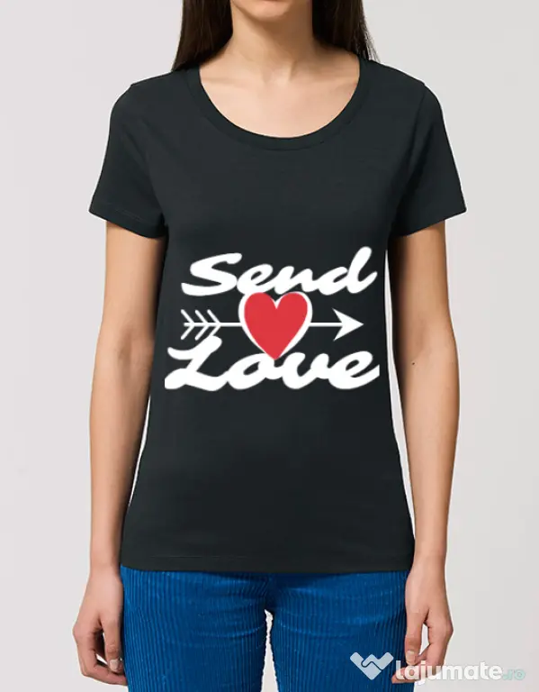 Tricou STANLEY STELLA dama Send love Negru