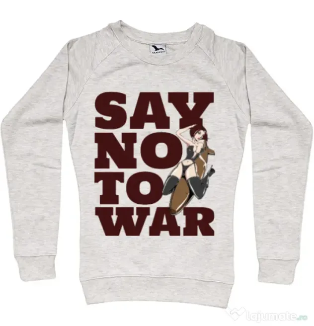 Bluza ADLER dama Say no to war Migdala melanj