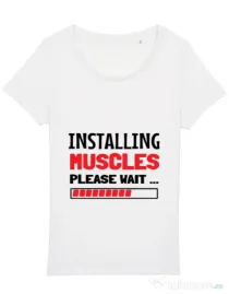 Tricou STANLEY STELLA dama Installing Muscles Alb