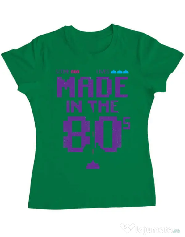 Tricou ADLER dama Made in the 80s Verde mediu