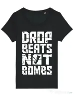 Tricou STANLEY STELLA dama Drop beats, not bombs Negru