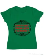 Tricou ADLER dama Safety first drink with a nurse Verde mediu