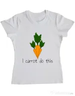 Tricou ADLER dama I carrot do this Alb