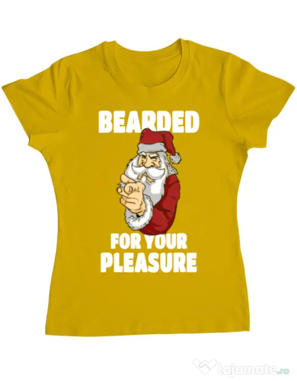 Tricou ADLER dama Bearded for your pleasure Galben