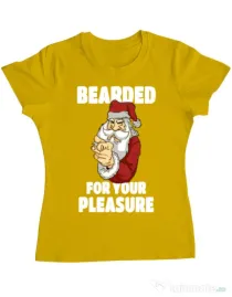 Tricou ADLER dama Bearded for your pleasure Galben