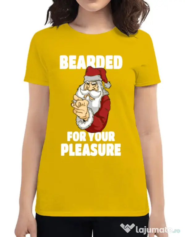 Tricou ADLER dama Bearded for your pleasure Galben