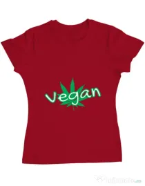 Tricou ADLER dama Vegan Rosu