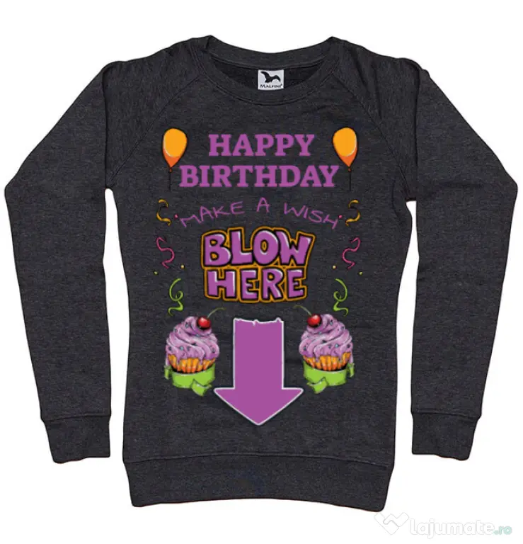 Bluza ADLER dama Make a wish Negru melanj