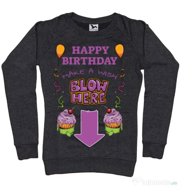Bluza ADLER dama Make a wish Negru melanj