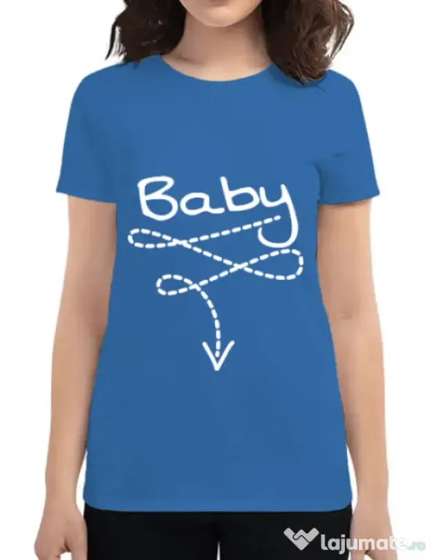 Tricou ADLER dama Baby Albastru azuriu