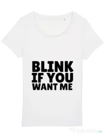 Tricou STANLEY STELLA dama Blink if you want me Alb