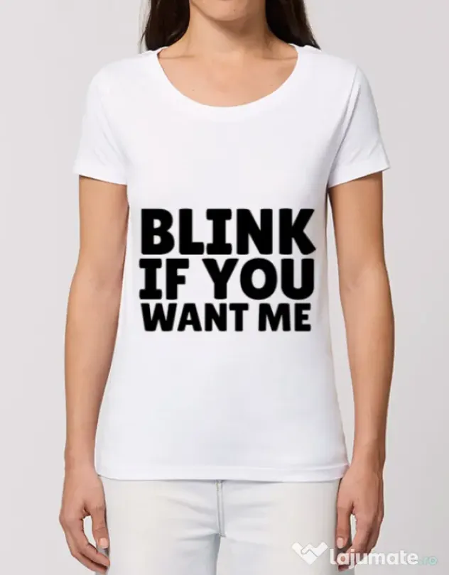Tricou STANLEY STELLA dama Blink if you want me Alb