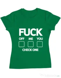 Tricou ADLER dama Check one Verde mediu