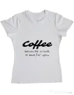 Tricou ADLER dama Coffee Alb